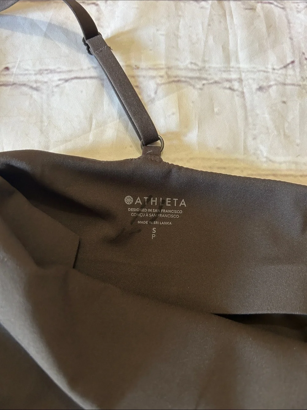 💜Athleta Bodymove Cropped Cami Tank in Truffle Size Small Lined No Padding - Picture 7 of 7